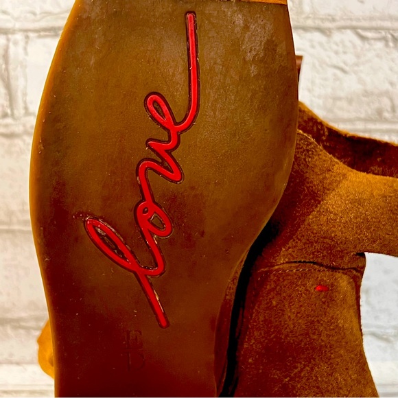ED by Ellen DeGeneres Brown Zayden Suede Leather Boots W 8.5 US / 38.5 EU - Picture 7 of 14